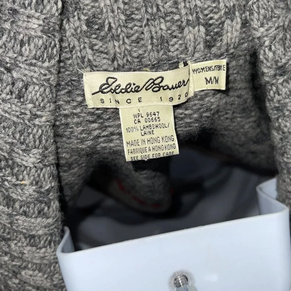 Eddie Bauer Vintage Y2K 100% Lambswool Christmas Holiday Pullover Sweater M - Picture 9 of 10